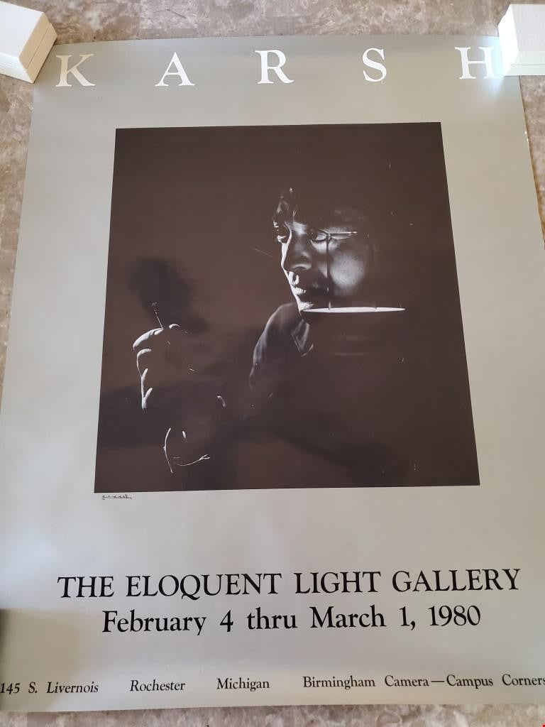 Original Vintage Karsh The Eloquent Light Gallery Poster Print - 1980