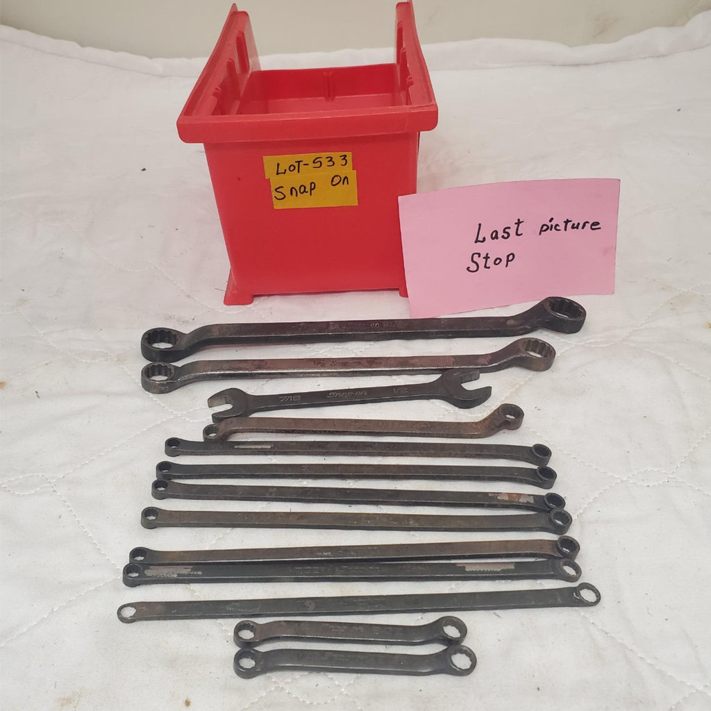 Lot of 13 Assorted Snap-On Box End Wrench & Other Wrenches LOT 533