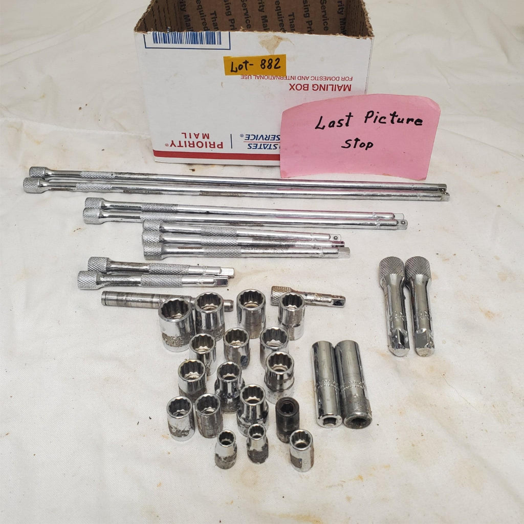 Lot of Assorted Socket Extensions, Swivel Sockets & Other Tools LOT-882