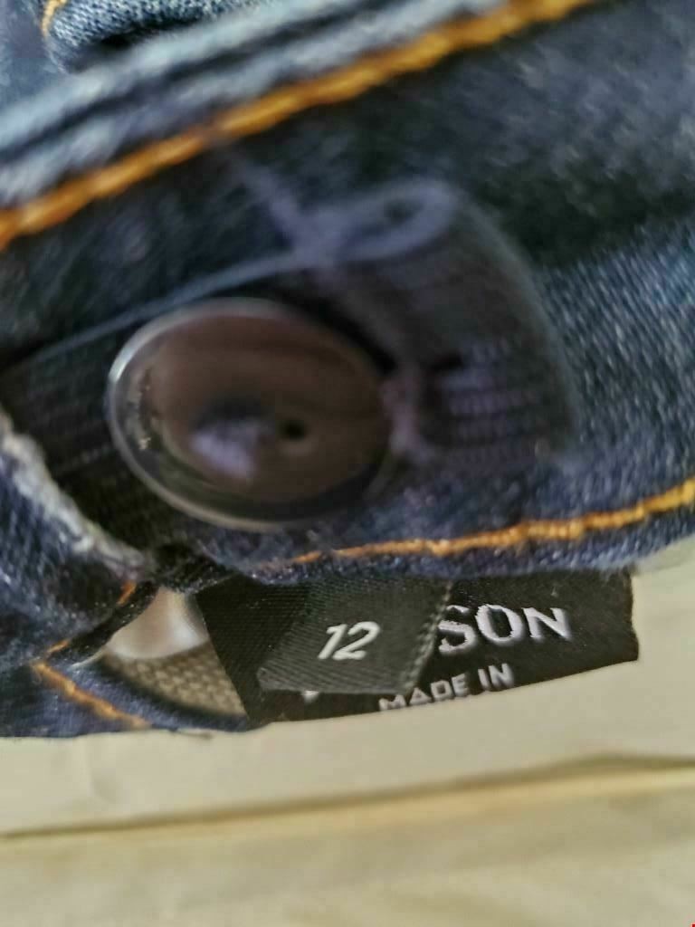 Hudson Boy's Size 12 Skinny Jeans Blue Solid Cotton Blend