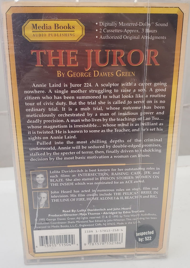 The Juror by George Dawes Green Audio Cassettes