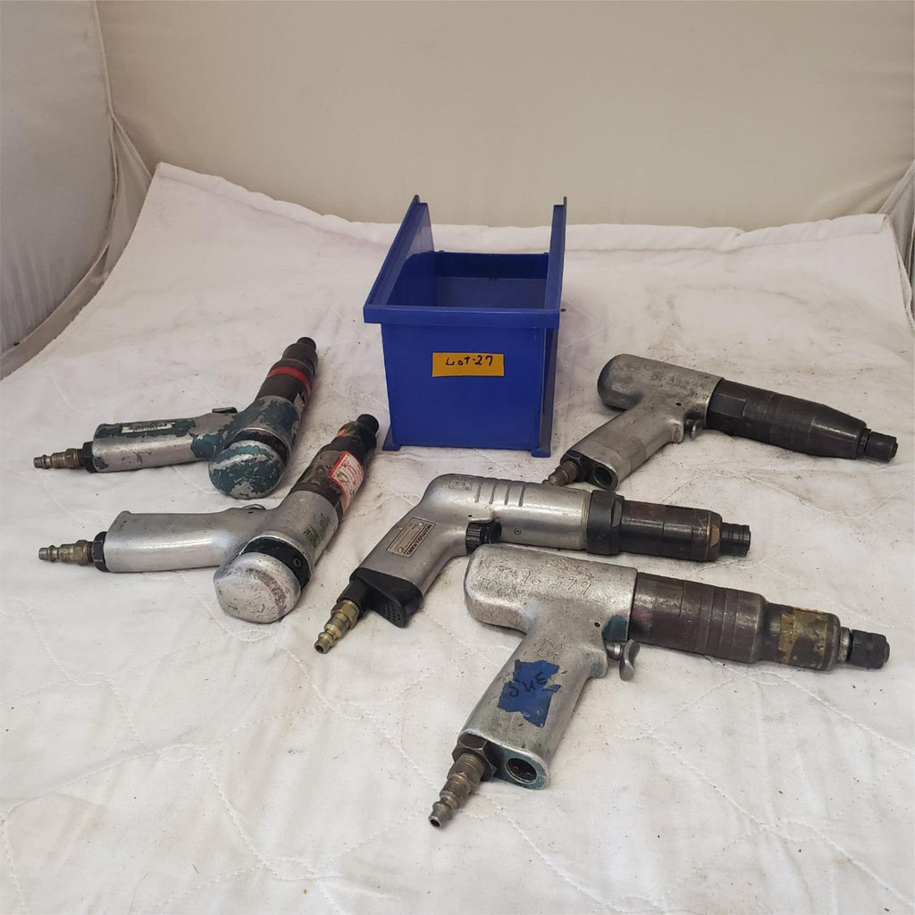 Lot of 5 Cleco Pneumatic Pistol Grip 1/4" Screwdriver/Nutrunner Air Tools Lot-27