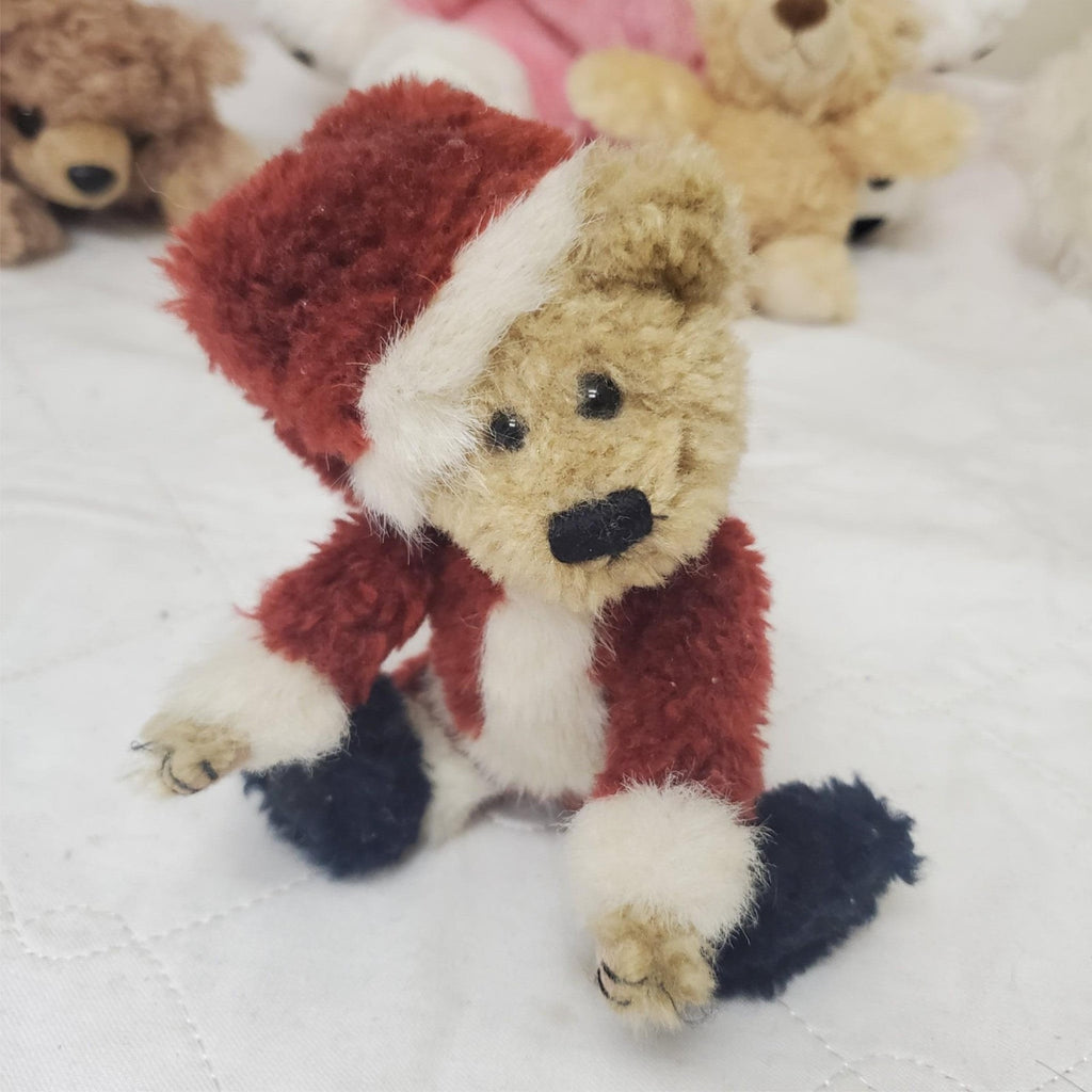 Boyds Bears Winifred  Santa Claus Robe Pink Teddy Plush Bear Stuffed Toys