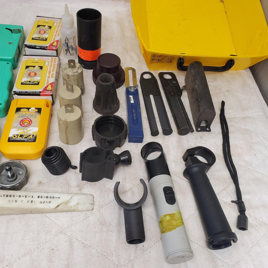 Lot of 31 Miscellaneous PowerSupply /Blade Disposal Case/ReelCleaner & Etc Tools