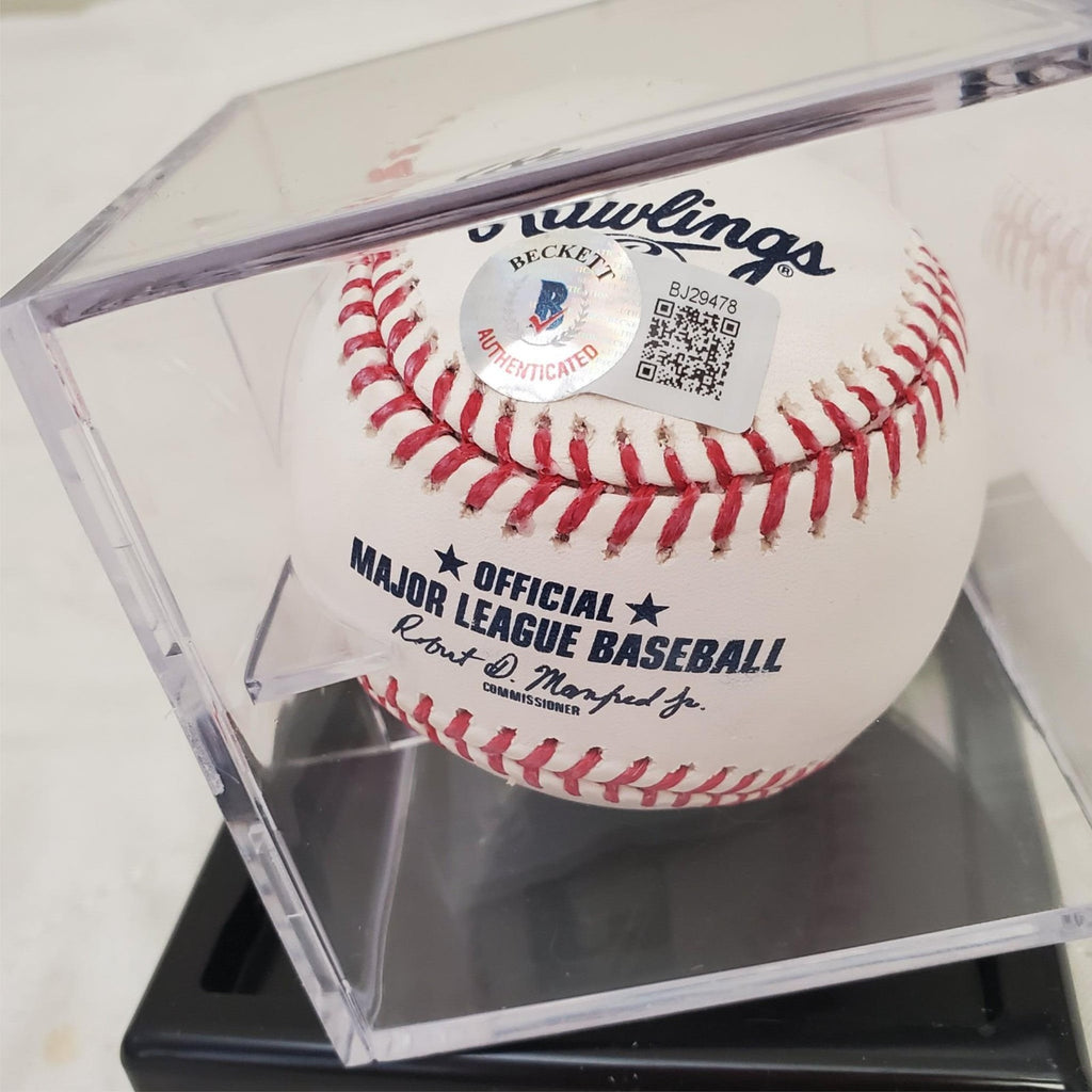 Nolan Ryan Autographed Official Major League Baseball with Display Case