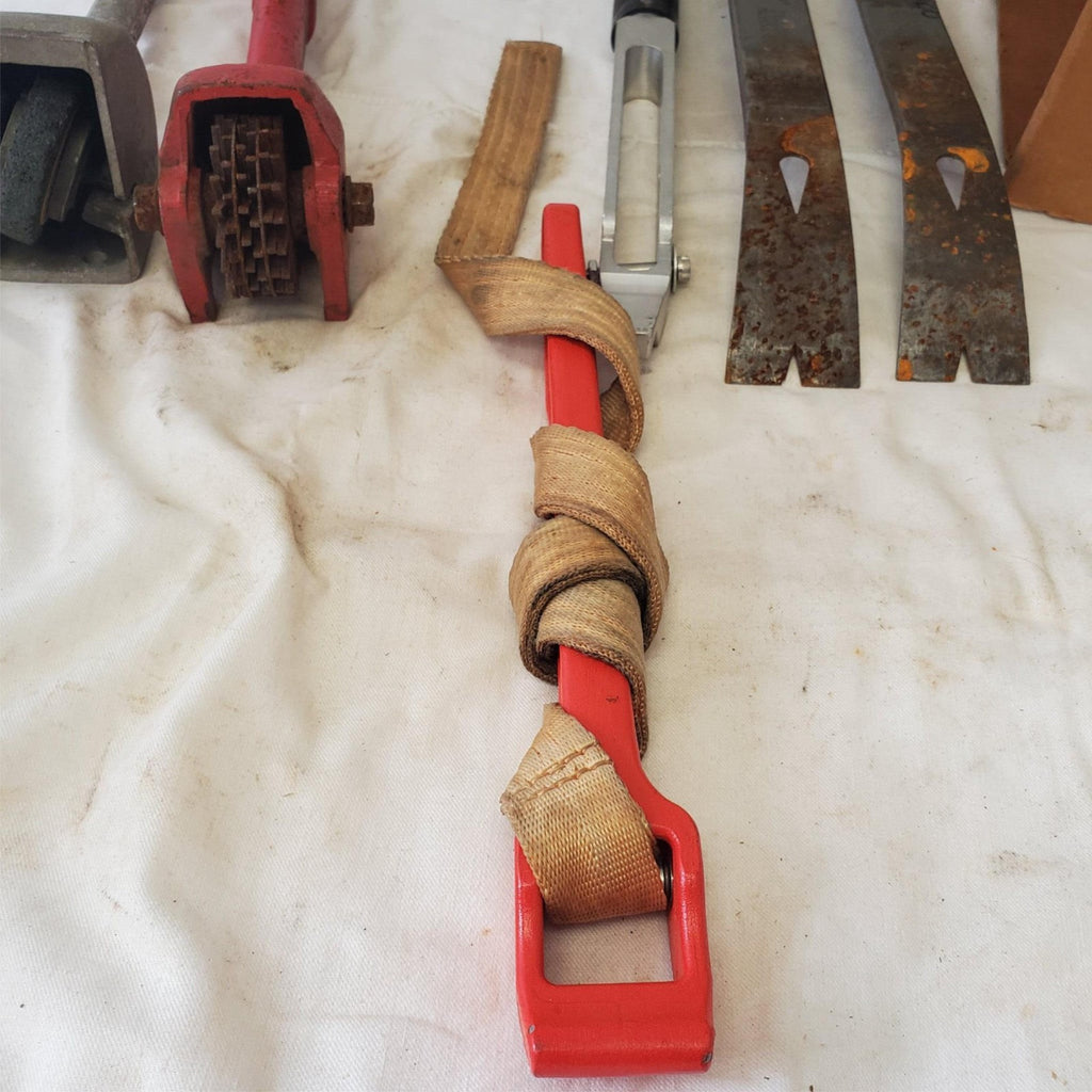 Lot of Crow Bar, Swivel Straight Knife, Grinding Wheel & Other Tools LOT 466