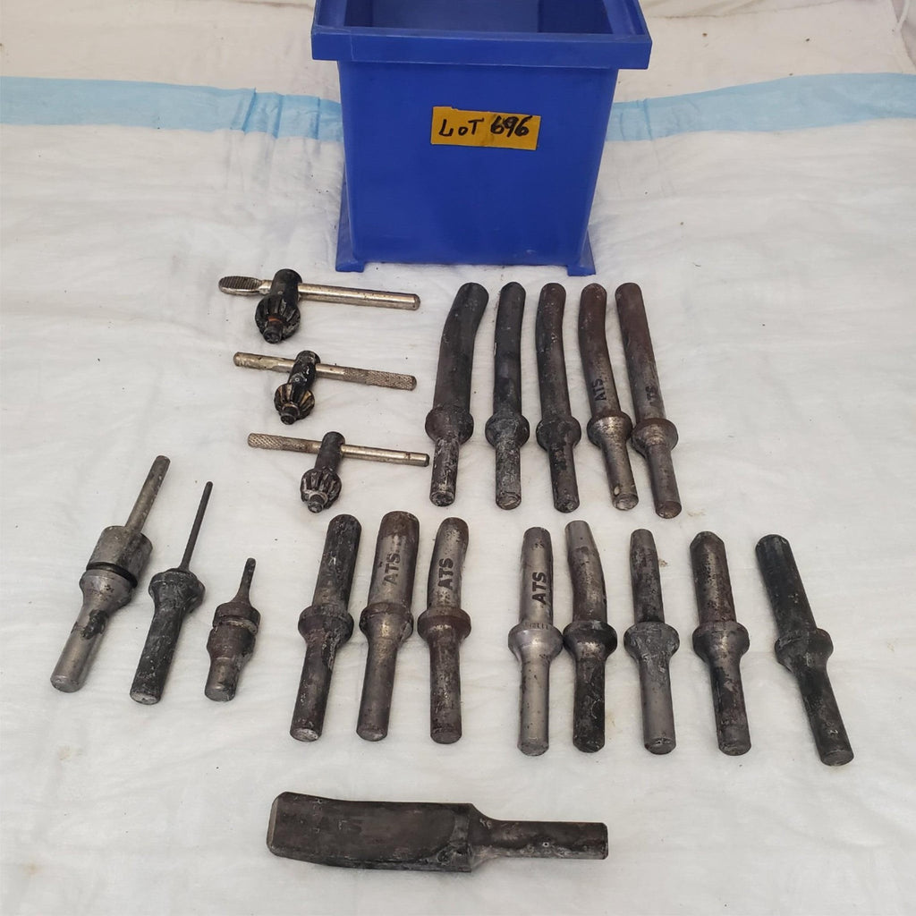 Lot of ATS Rivet Shank Collar Buster Bits, Drill Chuck Key LOT-696