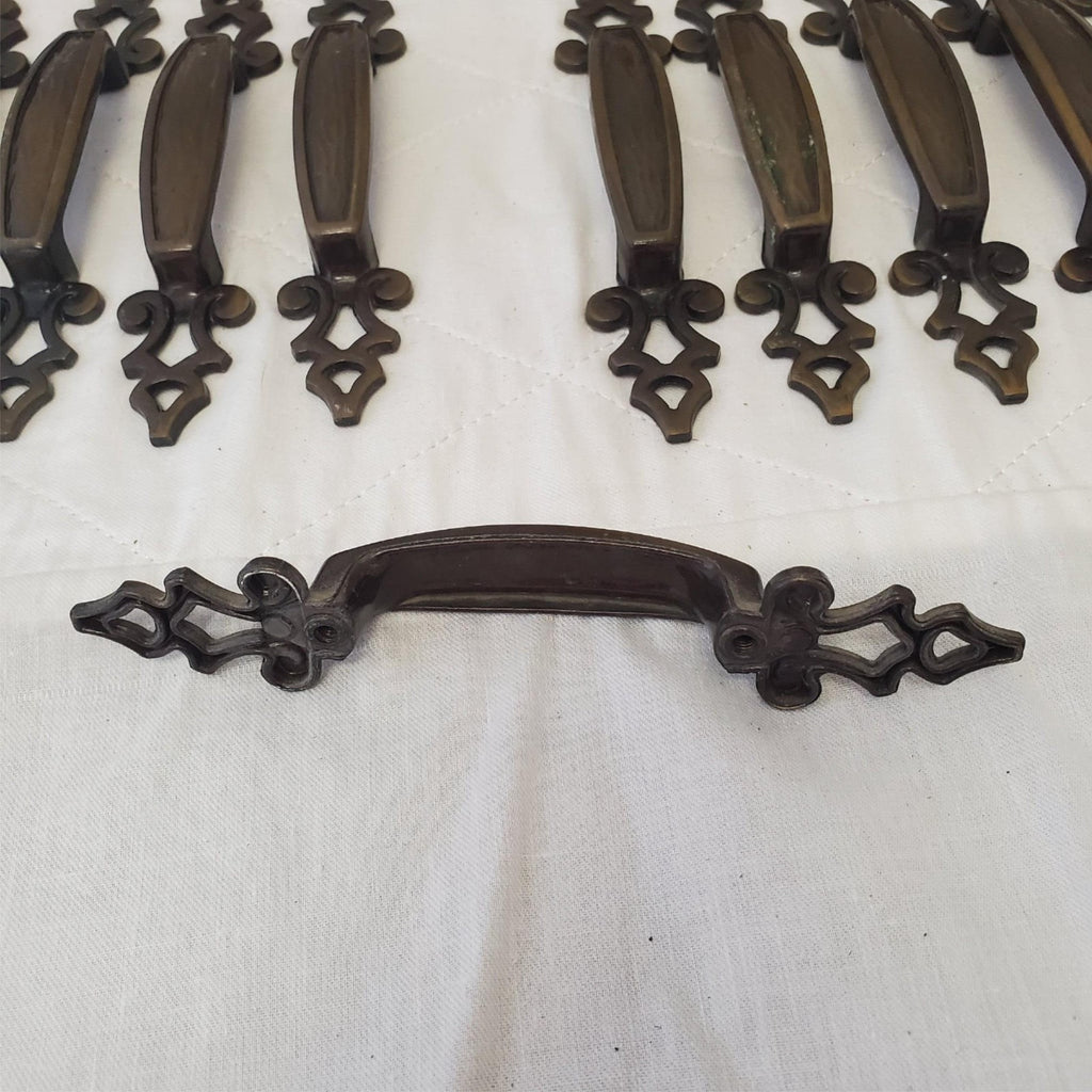 Lot of 23 Vintage Bronze Amerock Carriage Cabinet Drawer Pulls Handle #6