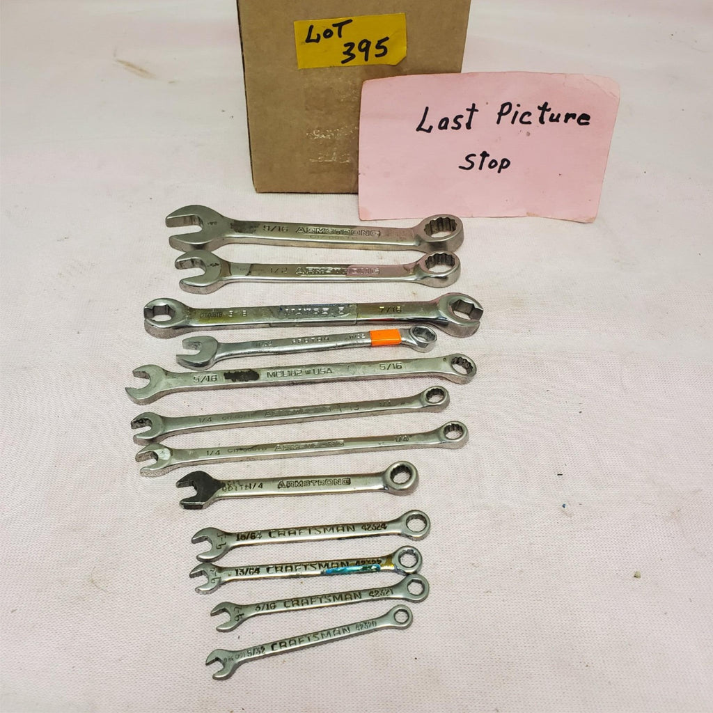 Lot of 12 Assorted Open End Combination Wrench Set LOT-395