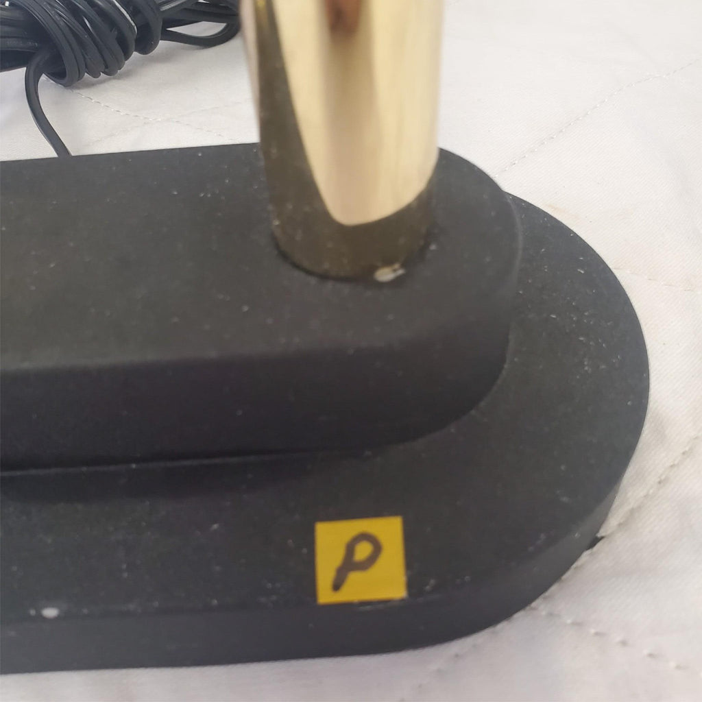 Vintage Portable Brass and Black Halogen Desk Lamp P