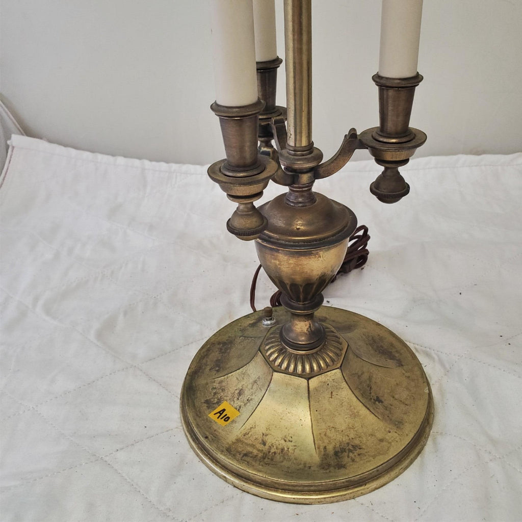 Vintage Stiffel Bouillotte Candlestick Brass Table Lamp A10