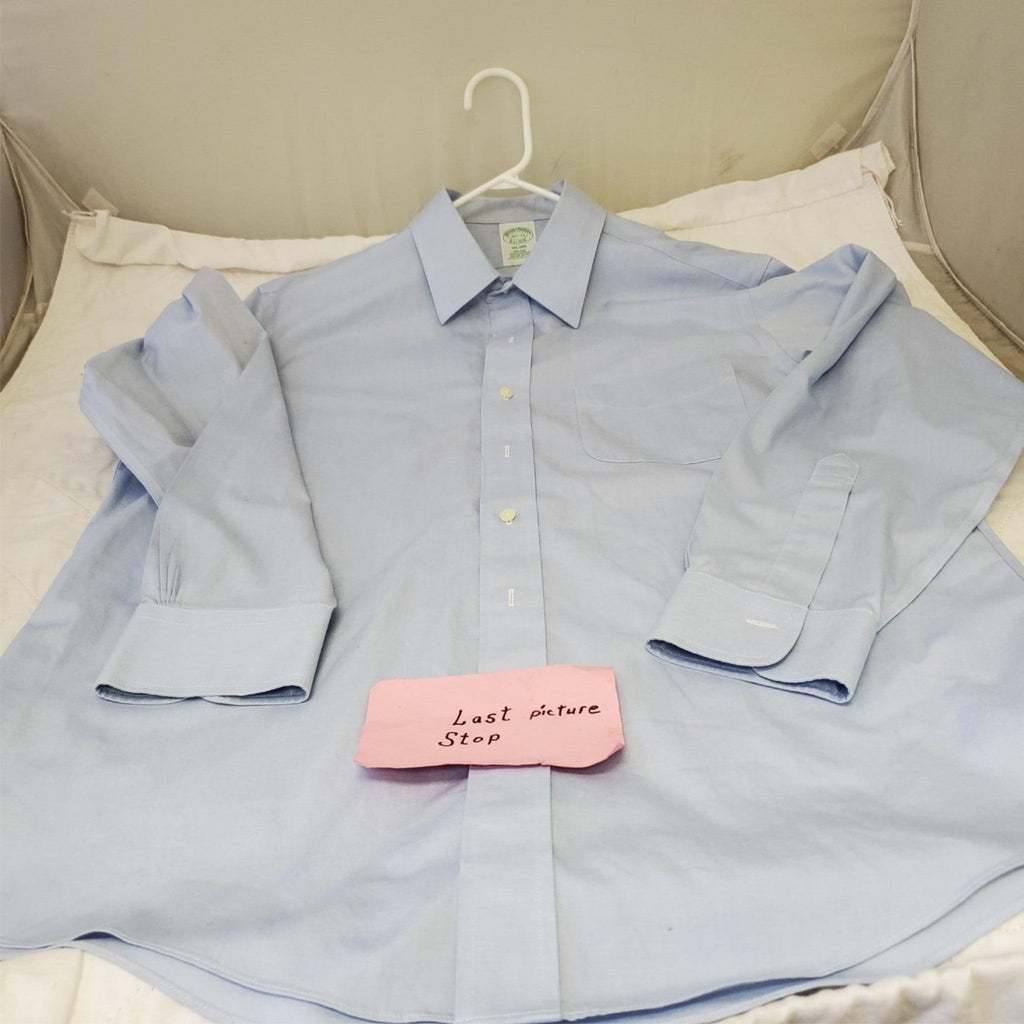 Brooks Brothers Button Up Shirt Mens Large 16 1/2 33 Blue Long Sleeve