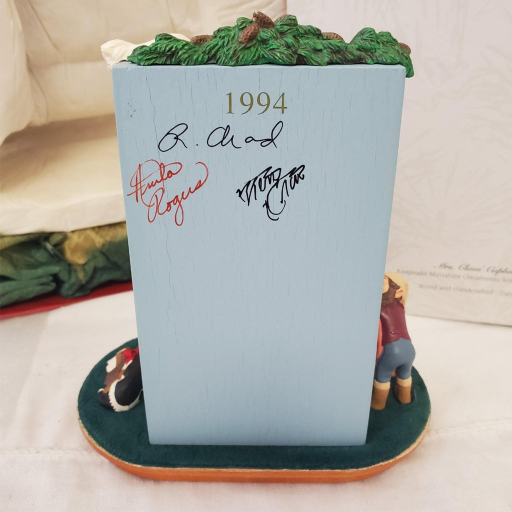Hallmark Keepsake Ornaments Mrs. Calude Cupboard Mini Ornaments w/ Display Piece