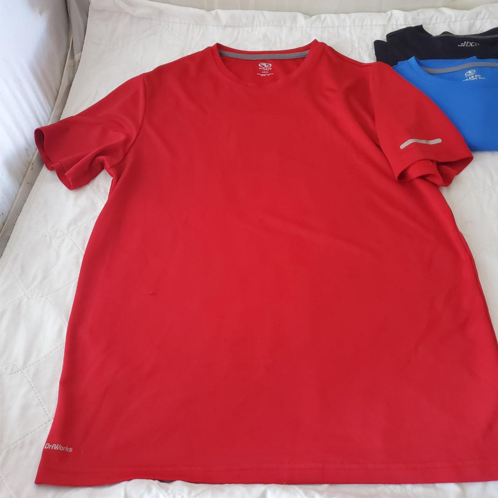 Lot of 4 Assorted Size M 38-40 Multi Brand Dry Fit Short Sleeve Shirt Men's 