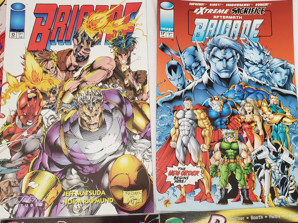 Lot of 12 Brigade Backlash Artifacts & Marvel Comic Books #22