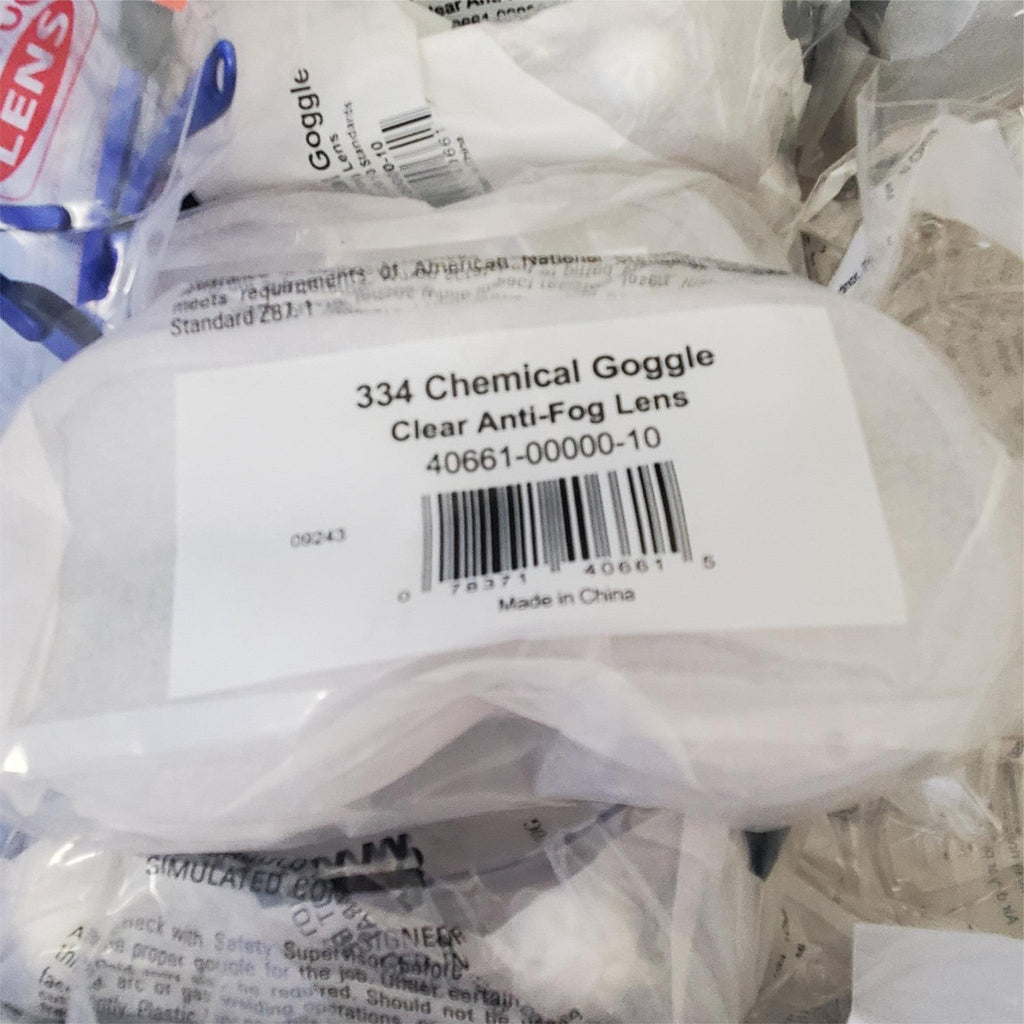 3M #334 Chemical Goggles Clear Anti-Fog Protective Lens