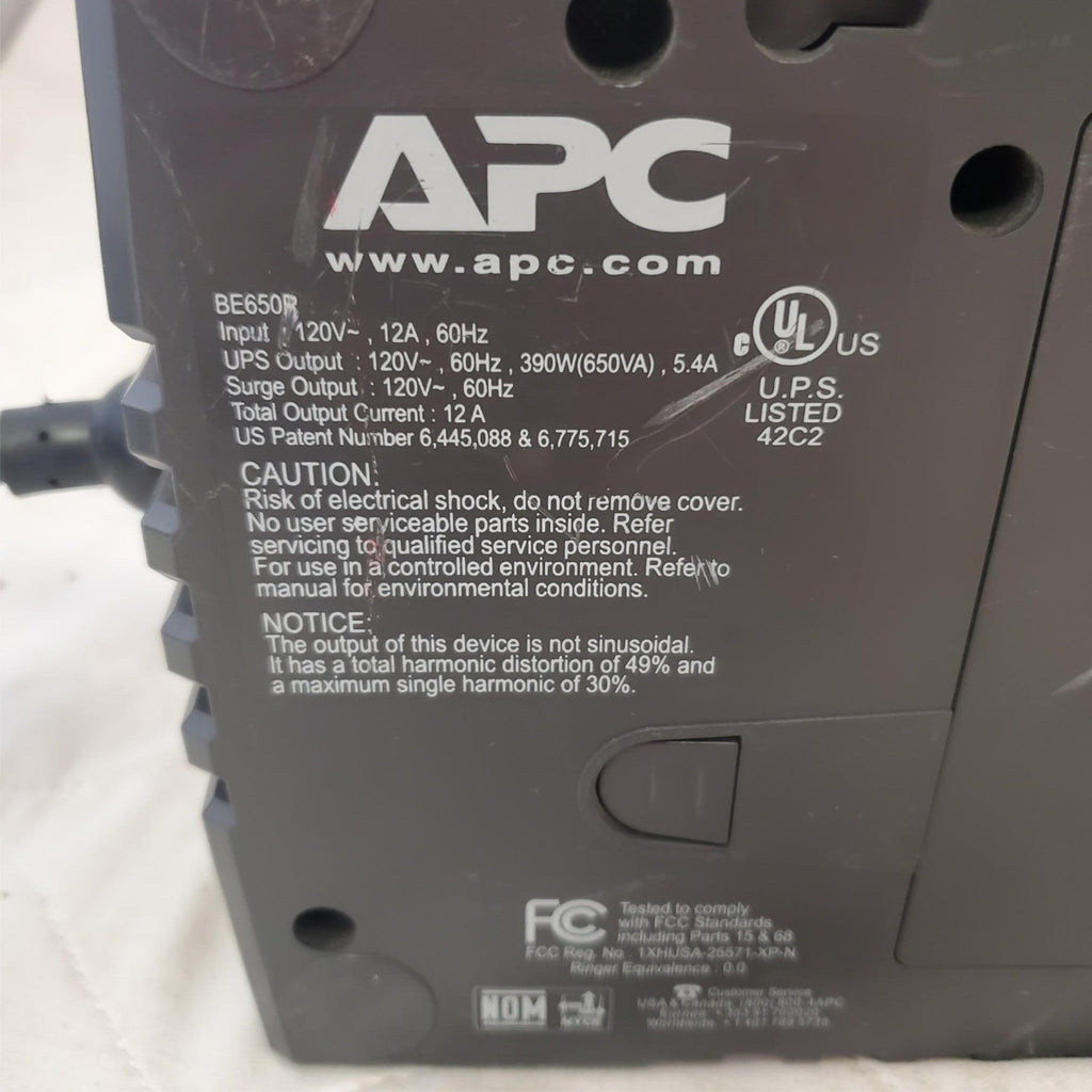 APC Back Up UPS ES 650 120V BE650R Surge Protected #4 (NO BATTERY INCLUDED)