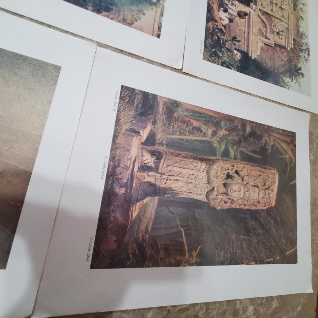 Lot of 9 Art Prints of Ruins and Temples