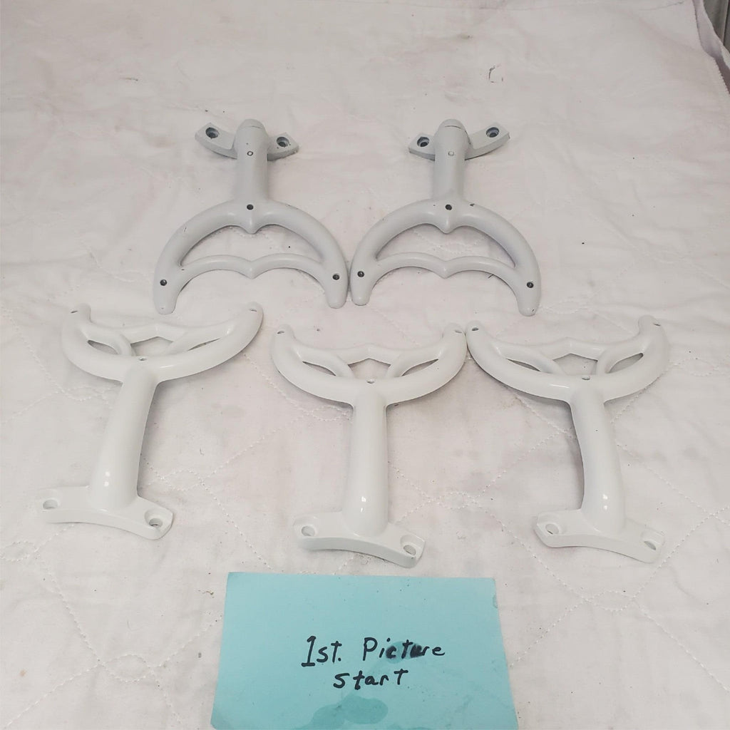 Vintage Hunter Ceiling Fan Arm Set Bright White Blade Brackets Replacement