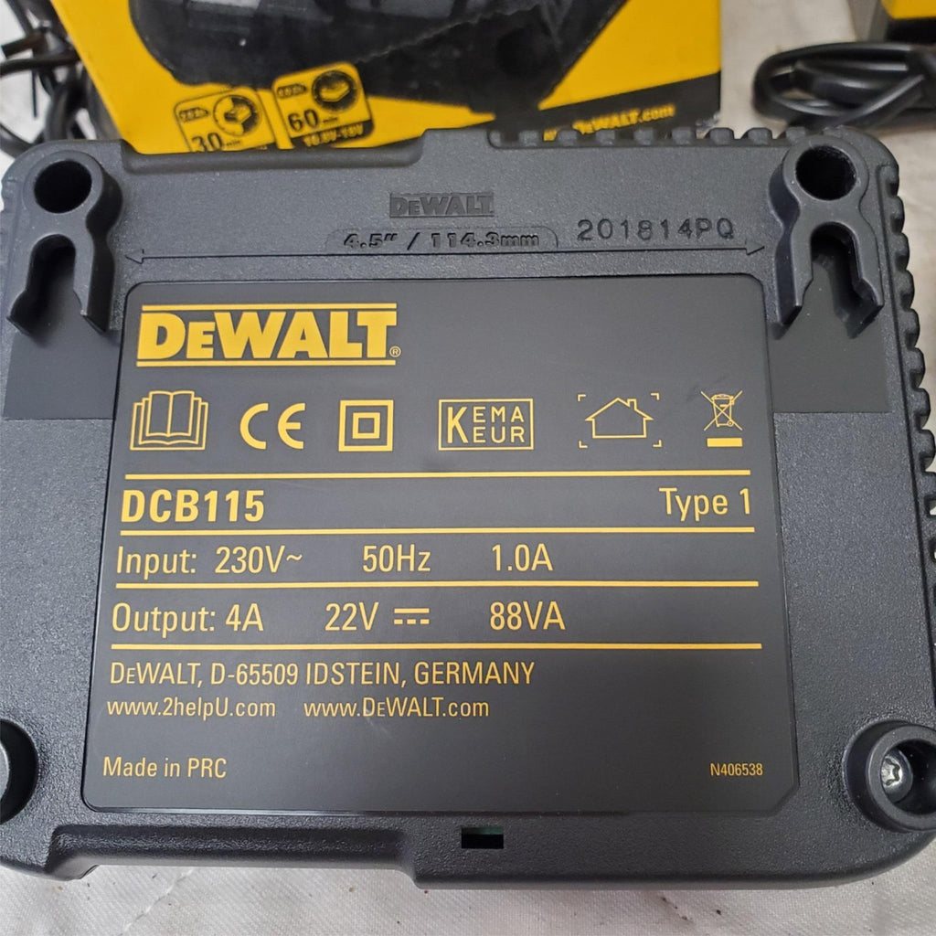 Lot of DEWALT DCB115 12-Volt to 20-Volt Lithium-Ion Battery Charger LOT 390