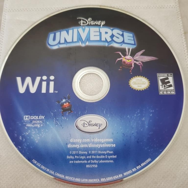 Disney Universe Nintendo Wii Game Disc Only