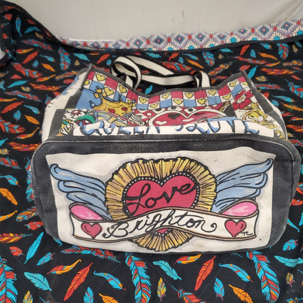 Brighton Queen of Love Canvas Tote & David Textiles Feather Pattern Fabric Quilt