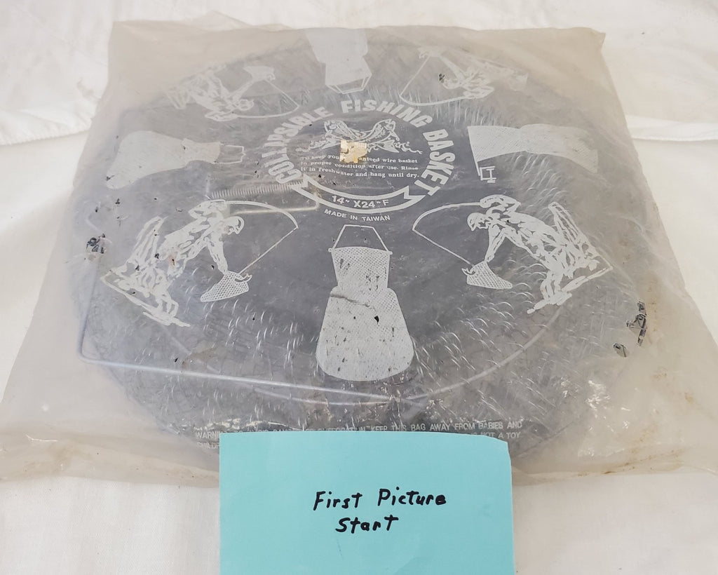 Floating Collapsible Wire Fishing Basket 14"x24"