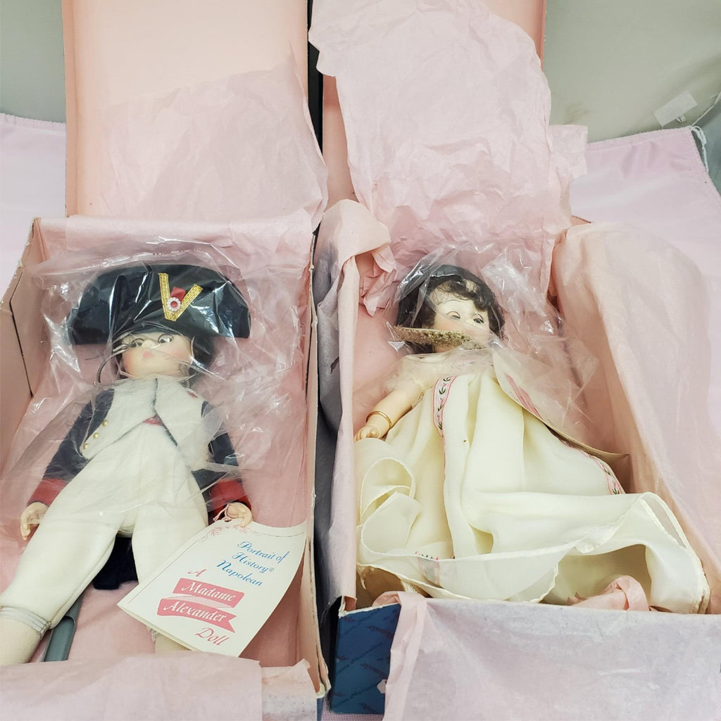 Madame Alexander #1330 Napoleon #1335 Josephine Dolls Set with Box & Stand
