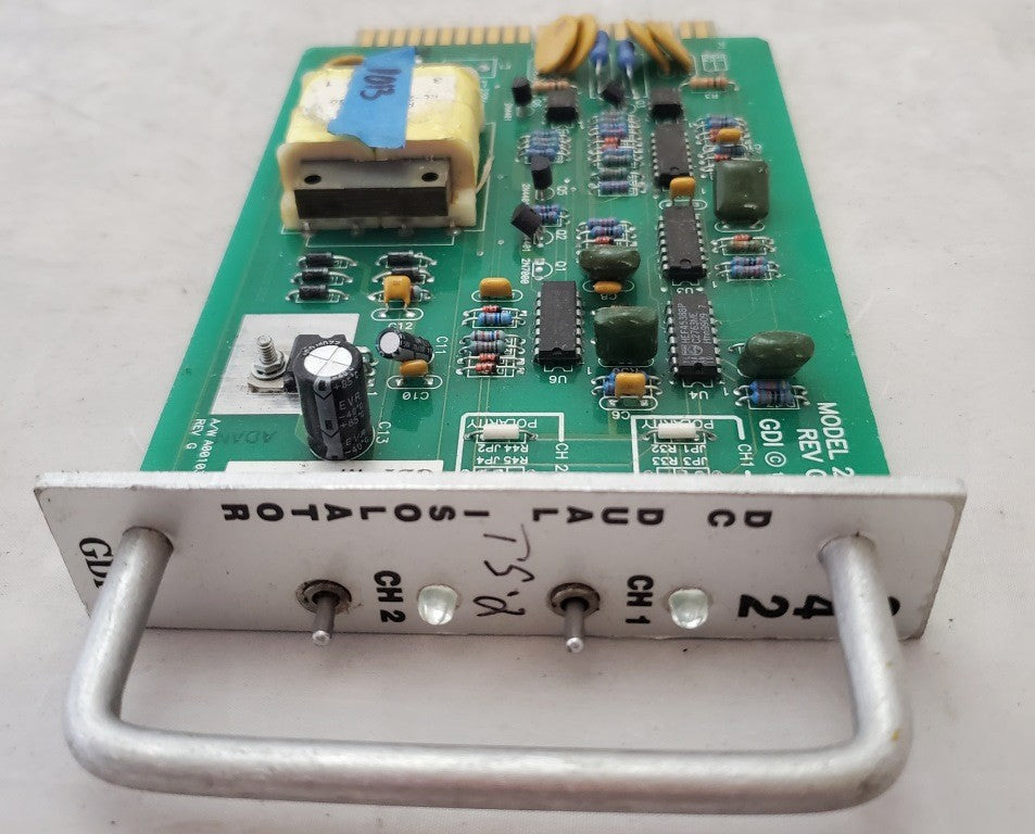 GDI Model 242 REV G Circuit Board  DC Dual Isolator Dual Channel