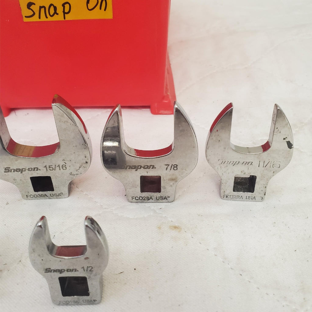 Lot of 6 Assorted Snap-On Drive SAE Open-End Crowfoot Wrench LOT 534