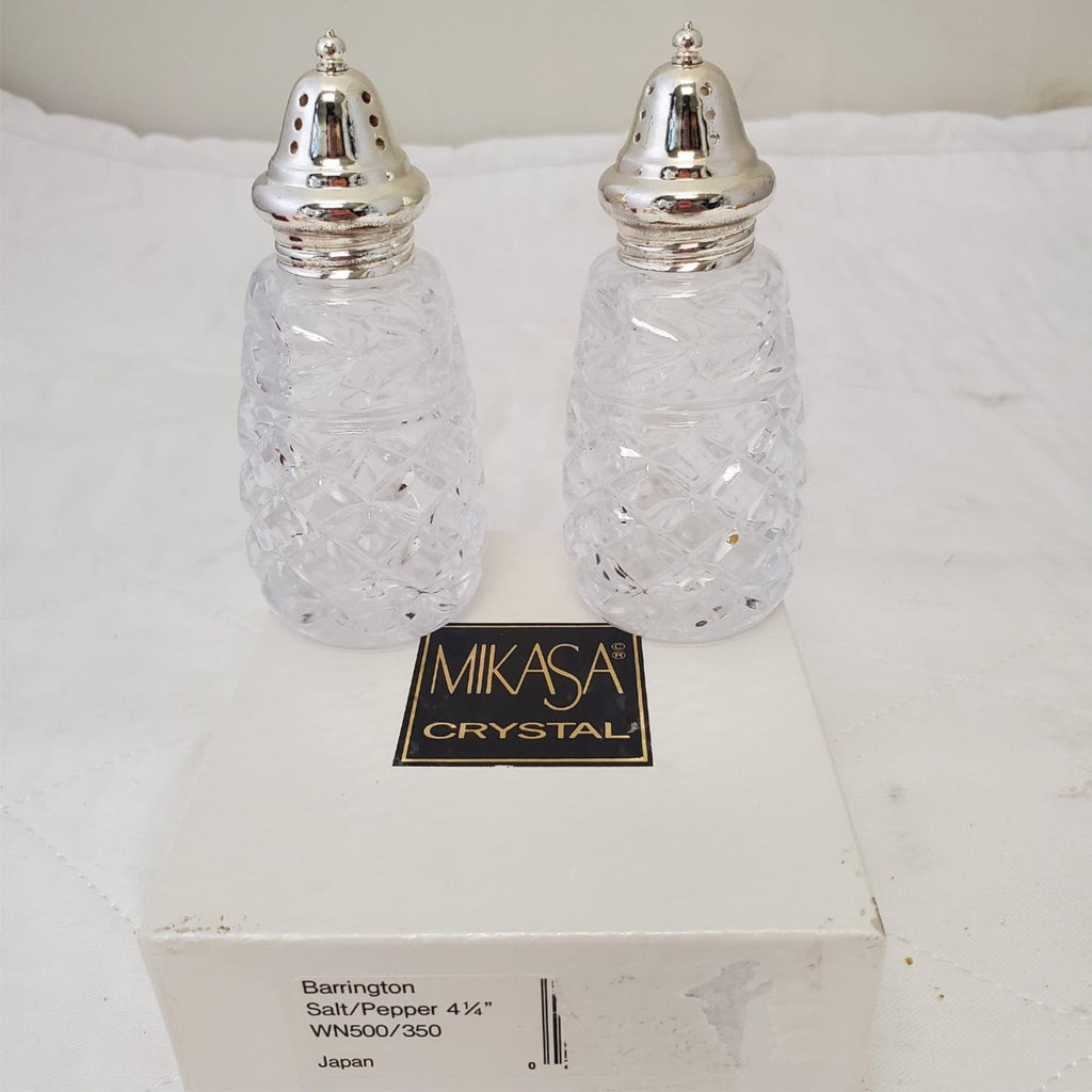 Mikasa Barrington Crystal Salt Pepper Shakers
