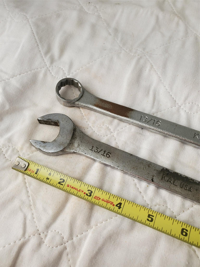Set of 2 KAL USA Double-Ended Ring Wrench & Combination Wrench Tool LOT 300