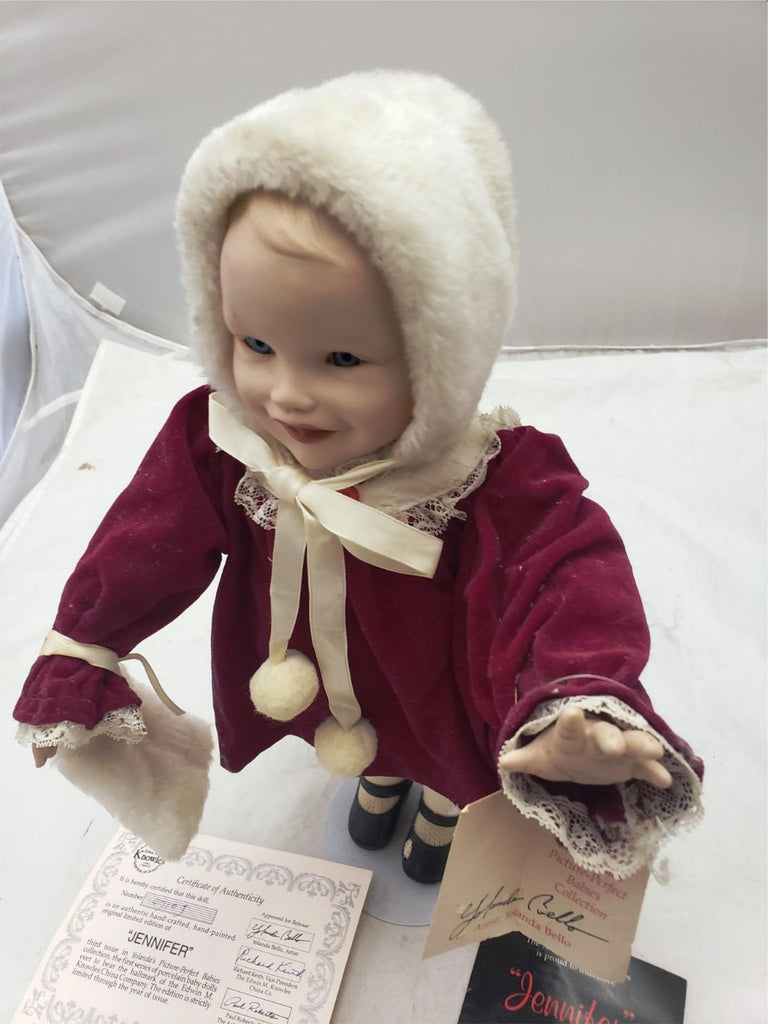 Yolanda Bello Jennifer Doll by Ashton Drake Galleries Porcelain Doll Red Dress