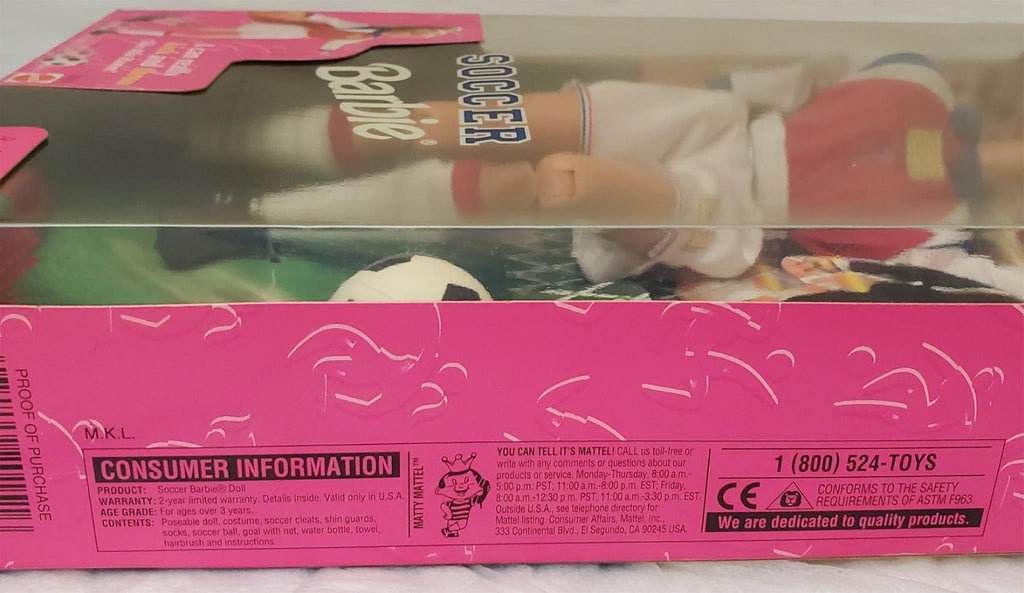 Barbie Soccer Doll Mia Hamm 1999 USA World Cup #20151 Mattel Kicks & Throws