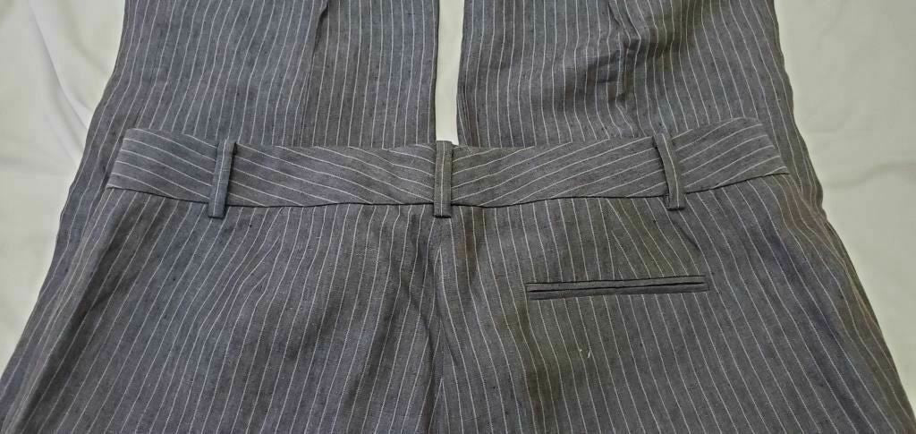 Brooks Brothers Gray Striped Wool Pants Womens Caroline Fit Dress Pants Size 8