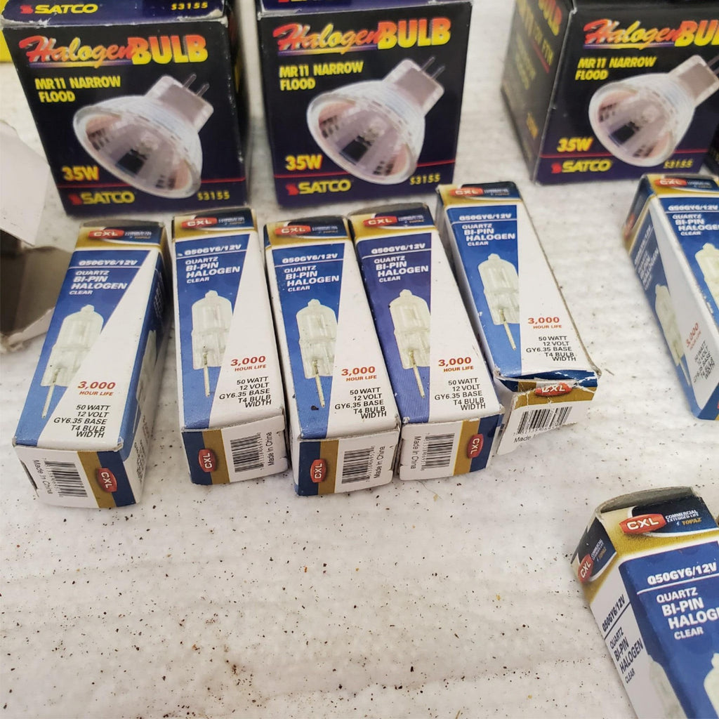 Lot of Multi Brand Assorted Light Bulbs Reflectors