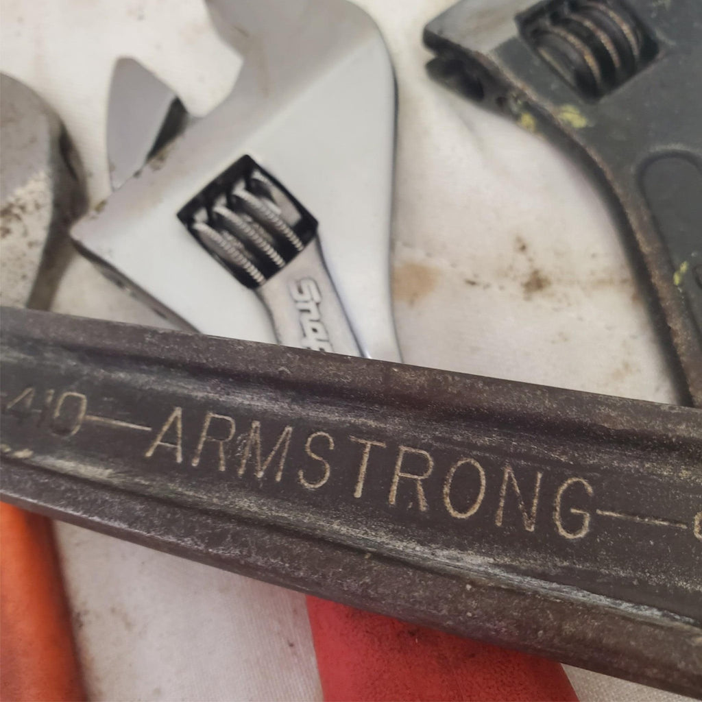 Lot of 4 Assorted Chrome Adjustable Wrench LOT-839