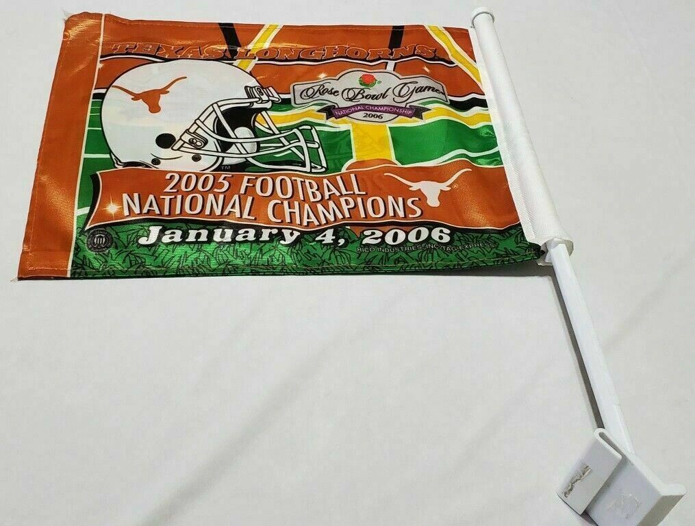 2005 Football National Champions Texas Longhorns Car Flag