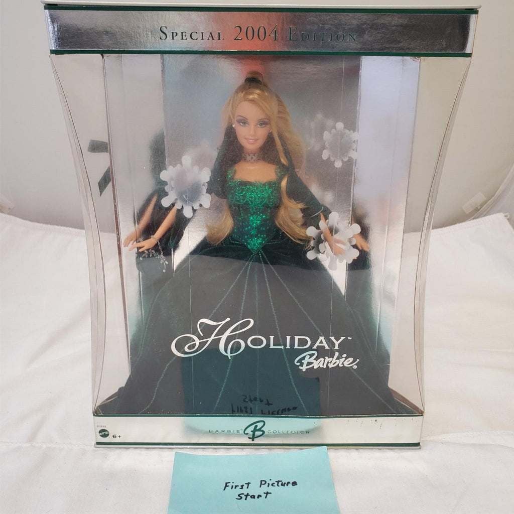 Barbie 2004 - Holiday Barbie Collector Doll - Mattel Blonde Green Dress