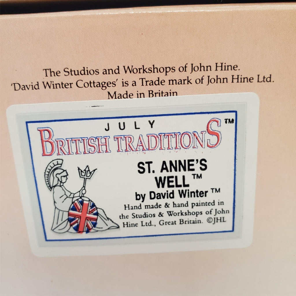 David Winter July British Traditions St Anne's Well Cottage & Well Dressing Book