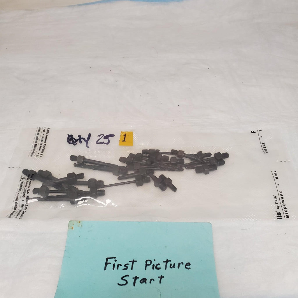 Lot of 25 Assorted Threaded Drill Bits Aircraft Tool - 1