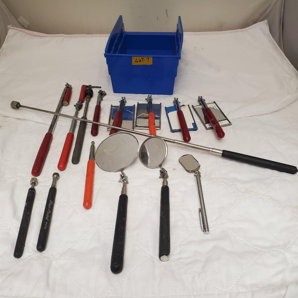 Lot of 15 Assorted Telescoping Inspection Mirror & Pickup Magnet Set LOT-7