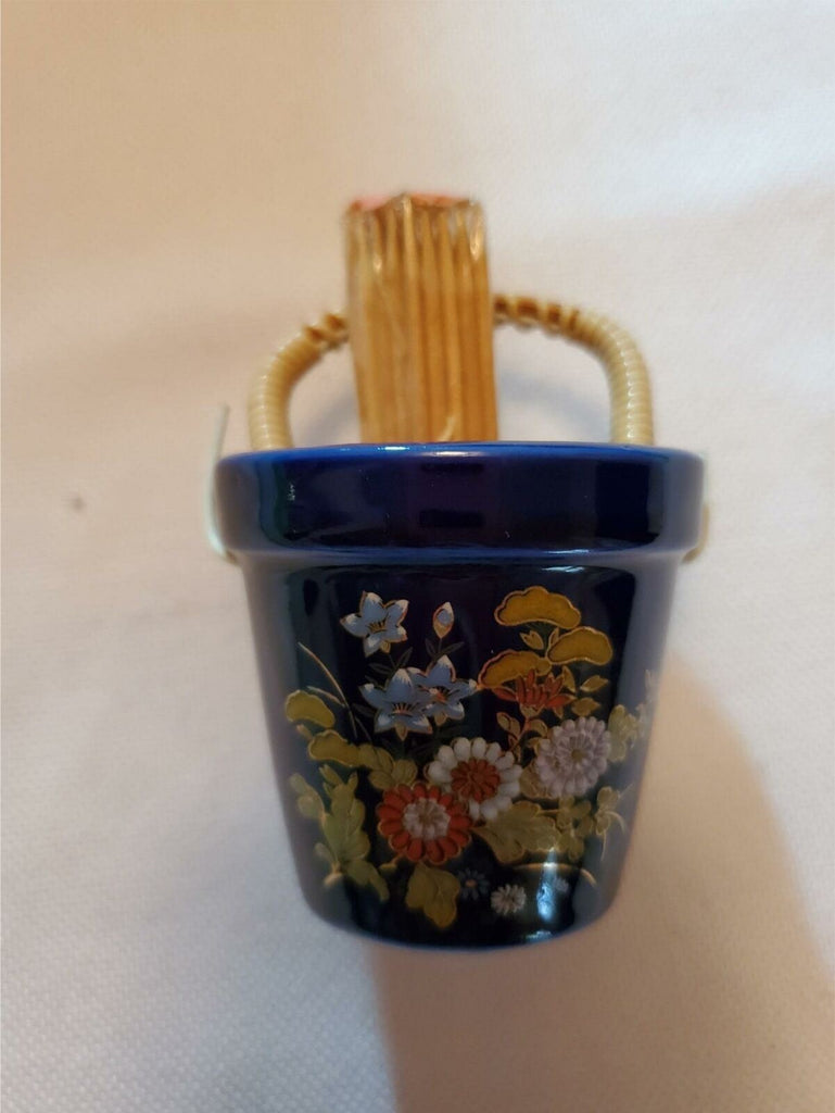 Vintage China Dragonware Toothpick Holder and Vase Set - Blue