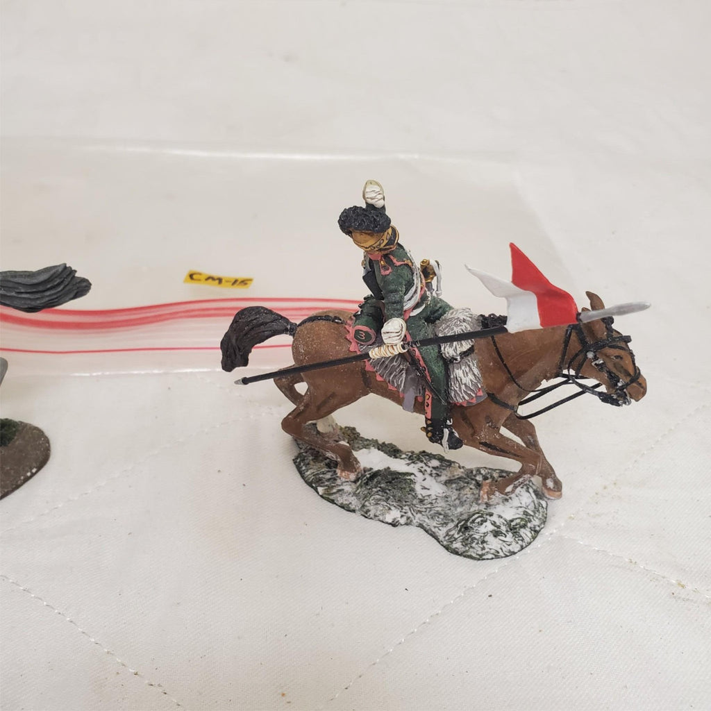 Lot of 2 W.Britains Guidon Bearer French 4th Lancers Charging Mounted CM-15