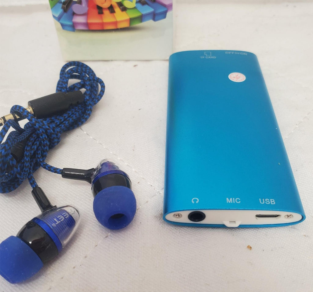 MP3/MP4 Blue Music Player with FM Radio Voice Record & Reet Handsfree