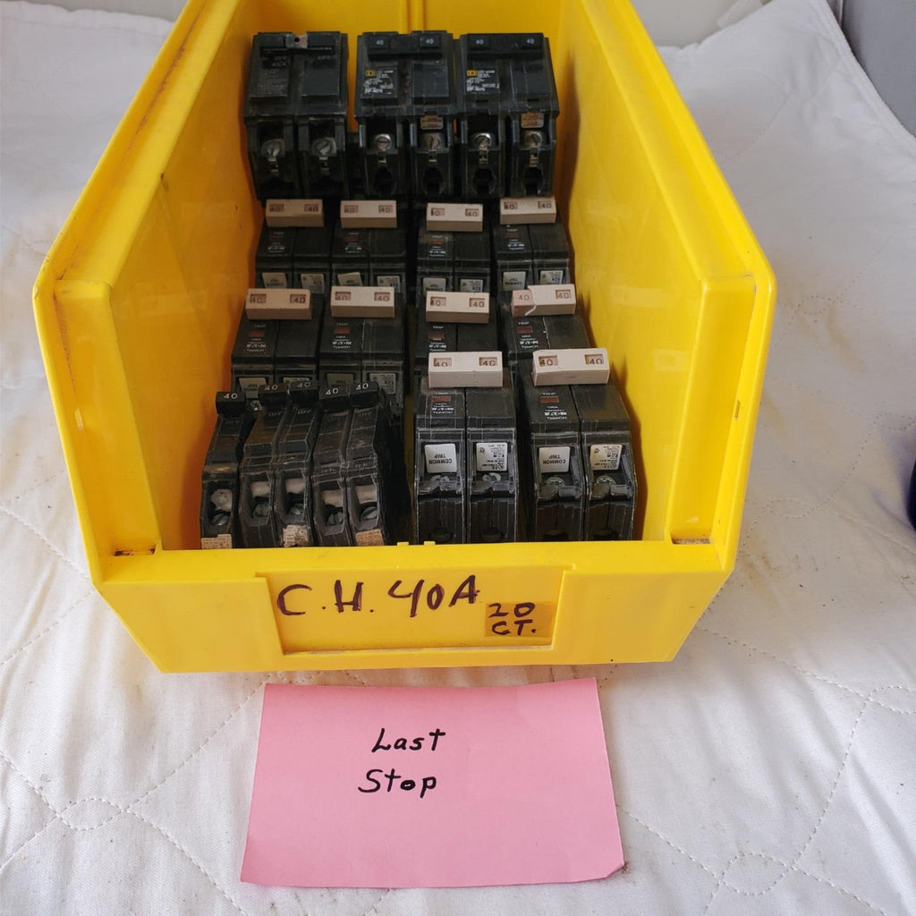 Lot of Circuit Breaker Cutler-Hammer CH240 CHF240 40 Amp 2 Pole 120/240V