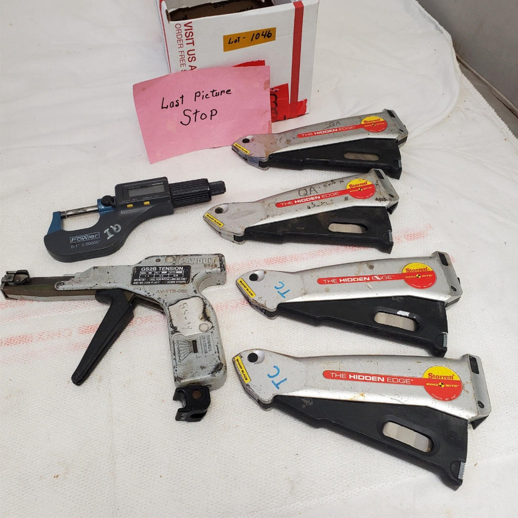 Lot of 6 Assorted Cable Tie Tensioners,Digital Micrometer, & more LOT-1046