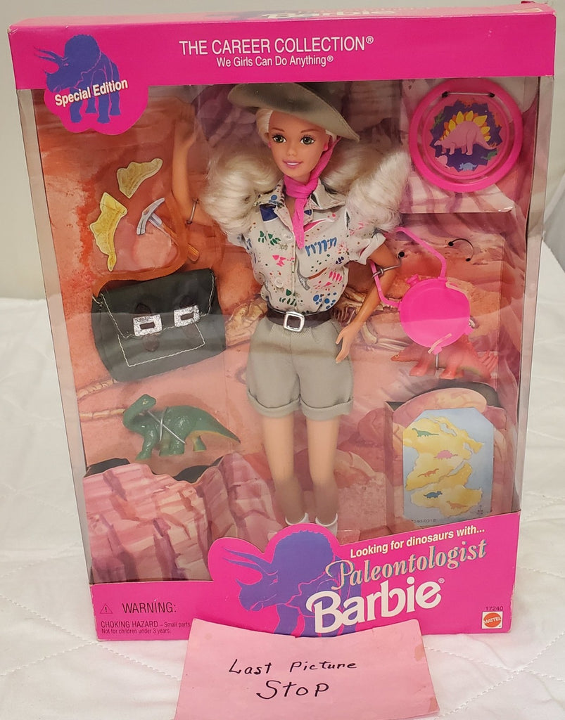 Vintage Paleontologist Barbie Career Doll with Fossils Safari Outfit 90s STEM