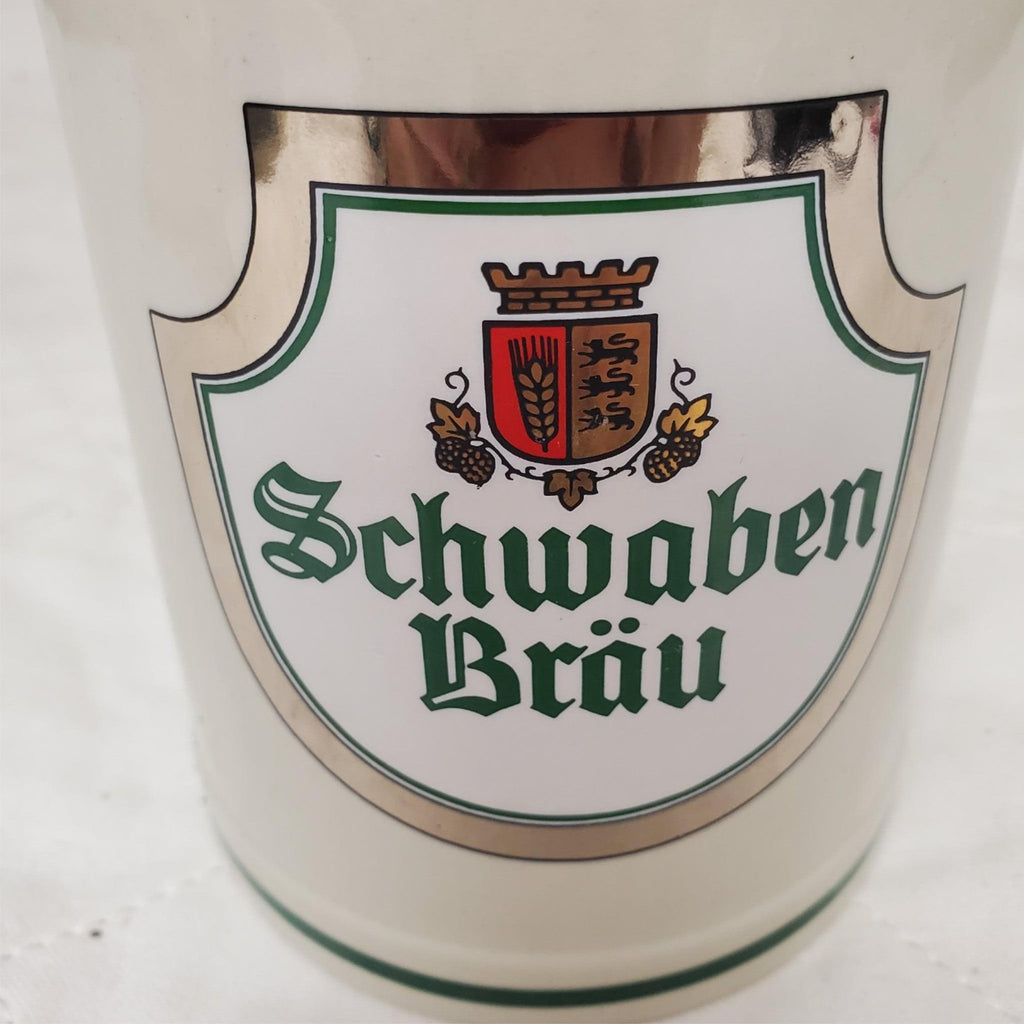 German Schwaben Brau Stoneware Beer Mug Stein 