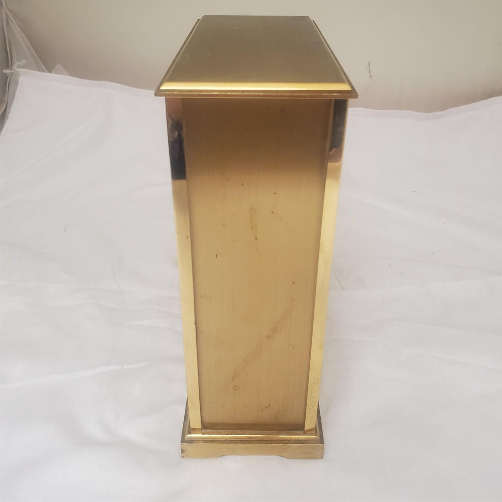 Vintage Seth Thomas Quartzmatic Award 0159-000 Brass Desk Clock